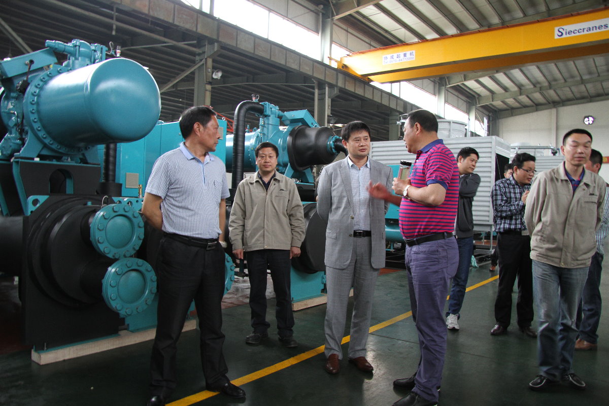 2015年4月宝业（集团）高管前往浙江安吉美意空调设备有限公司参观考察